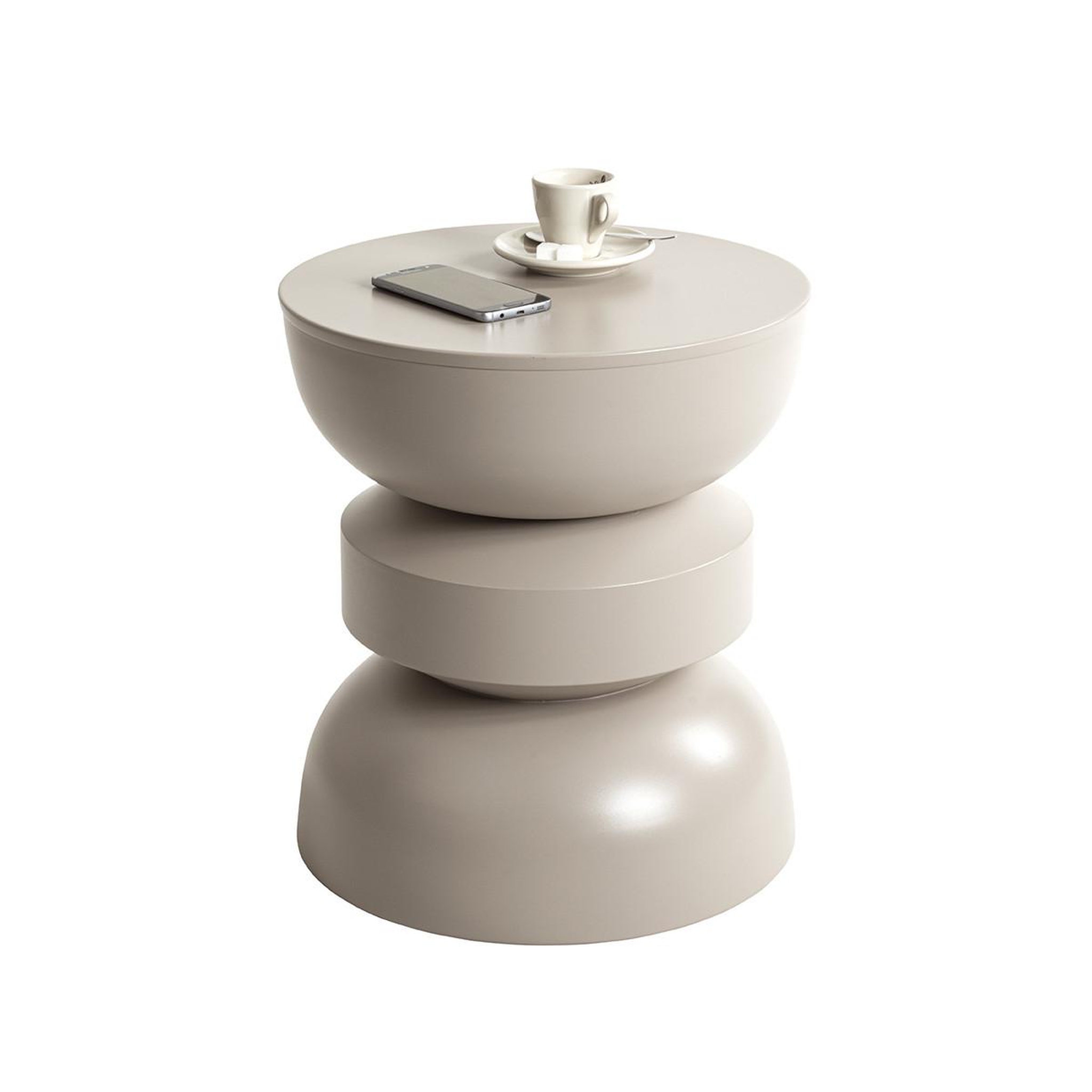 Voir la diapositive 2 : Paris Prix Table d'appoint sablier  merlin  45cm gris
