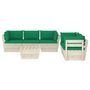 Voir la diapositive 3 : VIDAXL Salon de jardin palette 6 pcs avec coussins bois d'epicea