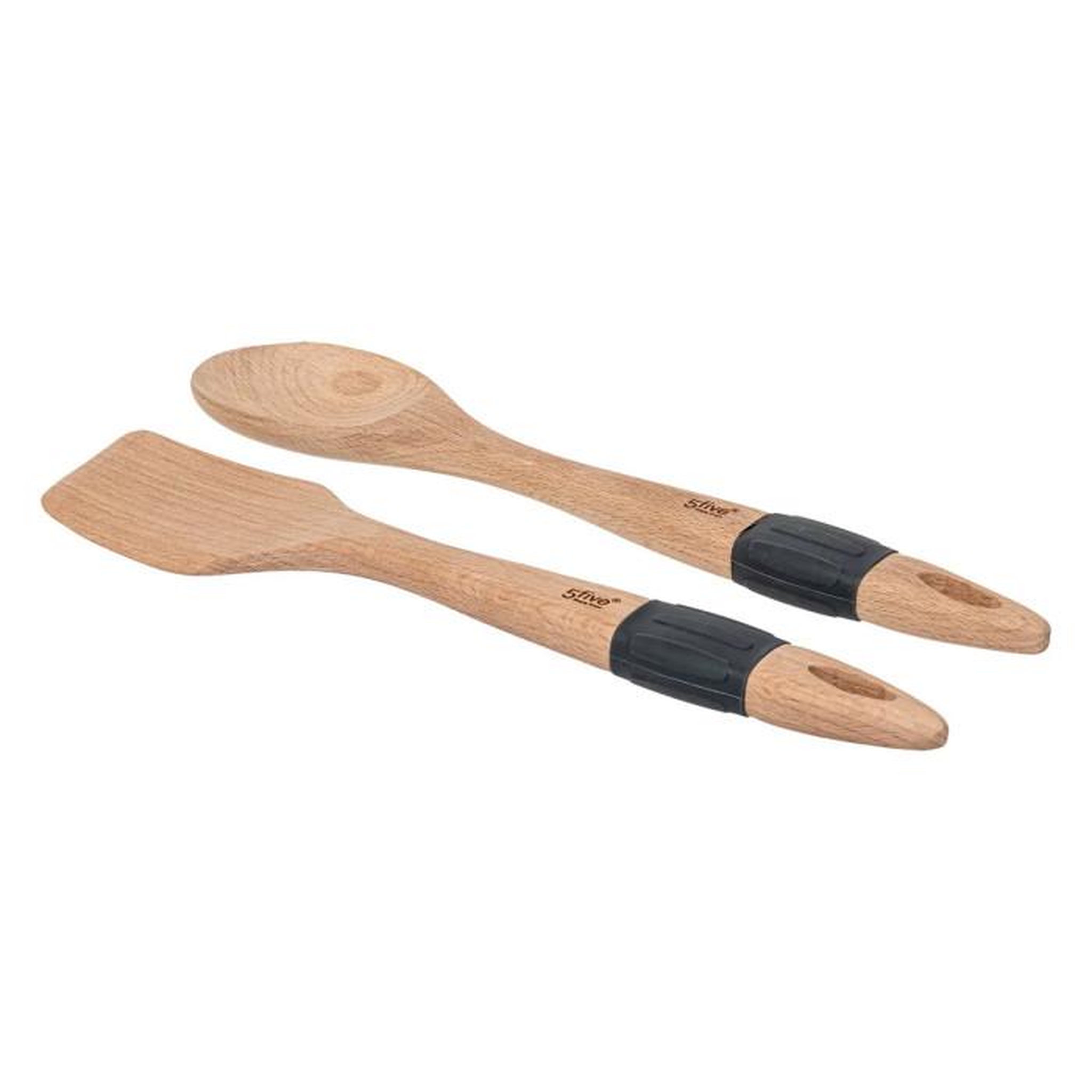 FIVE Lot de 2 Ustensiles de Cuisine  Bois  32cm Naturel