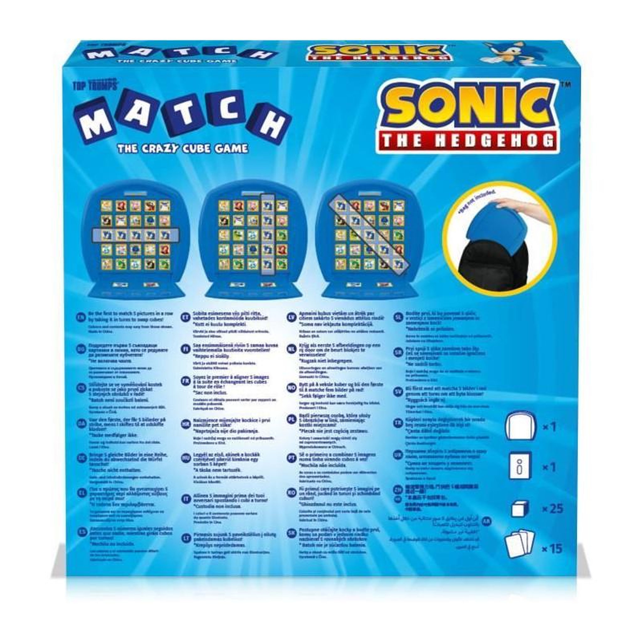Voir la diapositive 3 : Winning Moves Match Sonic the Hedgehog - Jeu de société - WINNING MOVES - Jeu d'observation et de tactique avec les personnages du Jeu vidé