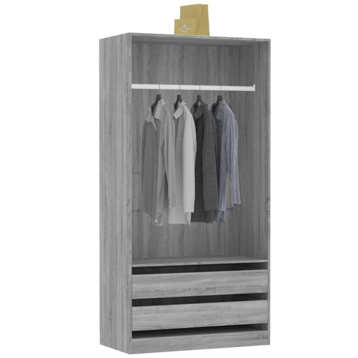 VIDAXL Garde-robe Sonoma gris 100x50x200 cm Bois d'ingenierie