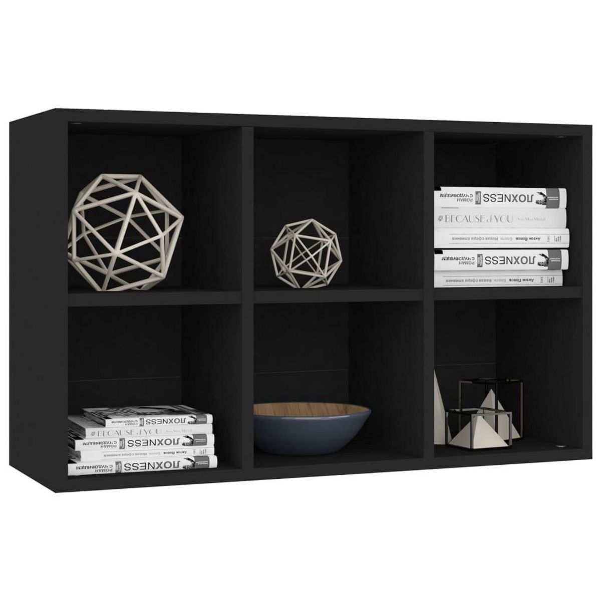 VIDAXL Bibliotheque/Buffet noir 66x30x98 cm bois d'ingenierie