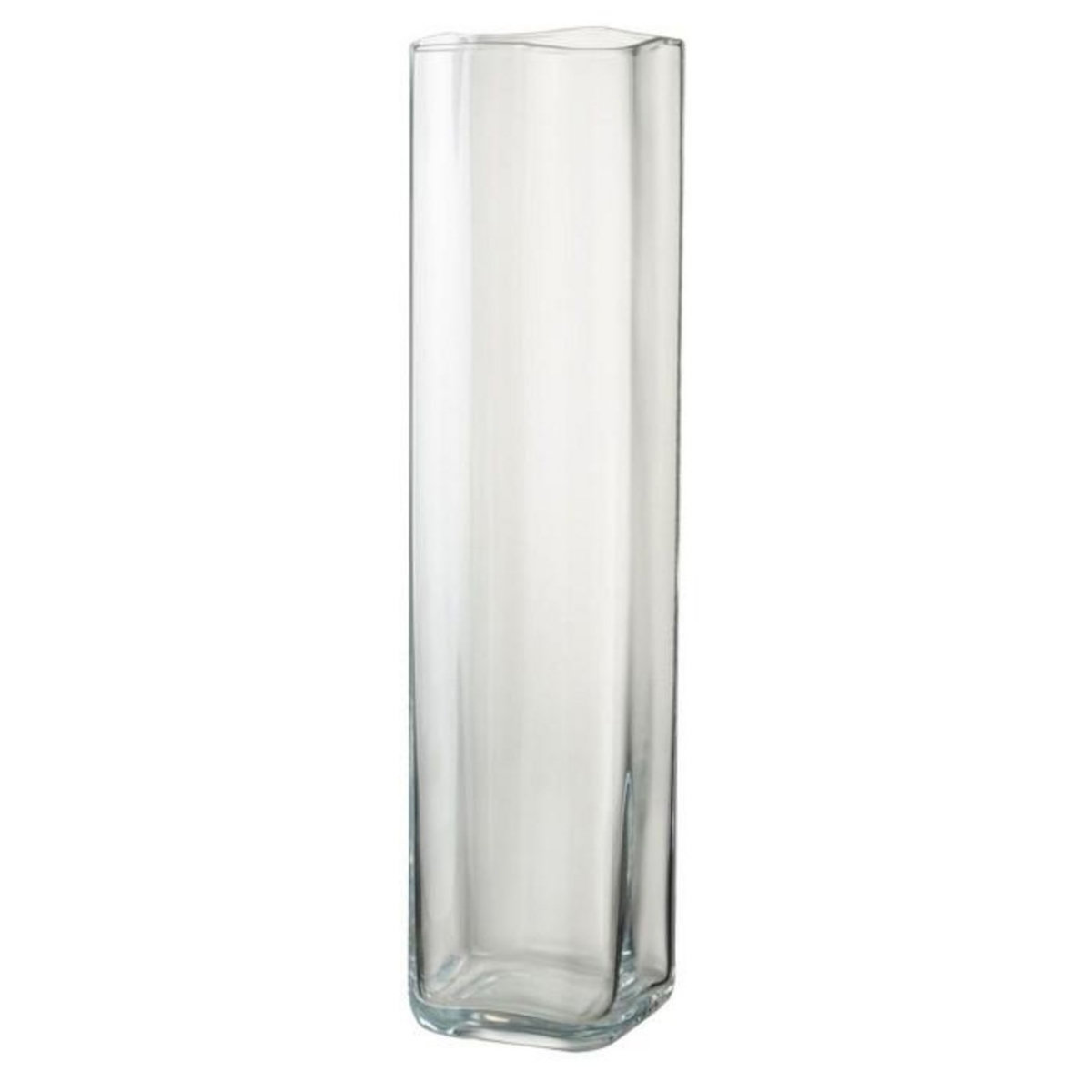 Paris Prix Vase Design  Carré Droit  42cm Transparent