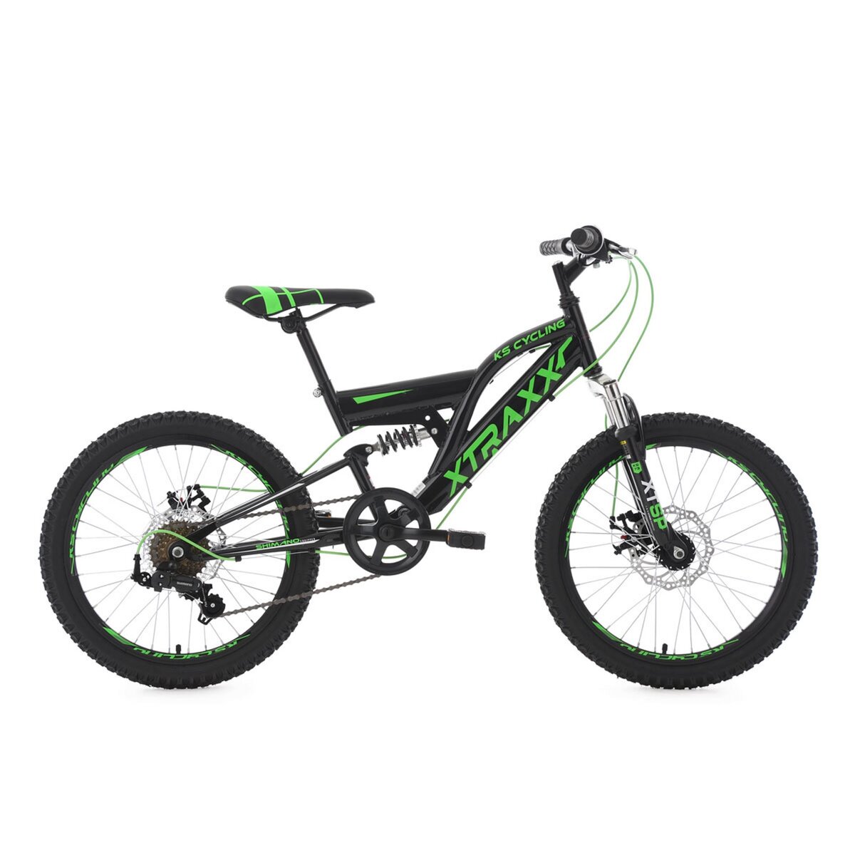 Vélo enfant VTT 20'' Tout suspendu Fille TEENS - 6 Vitesses Shimano -  Freins V-Brake