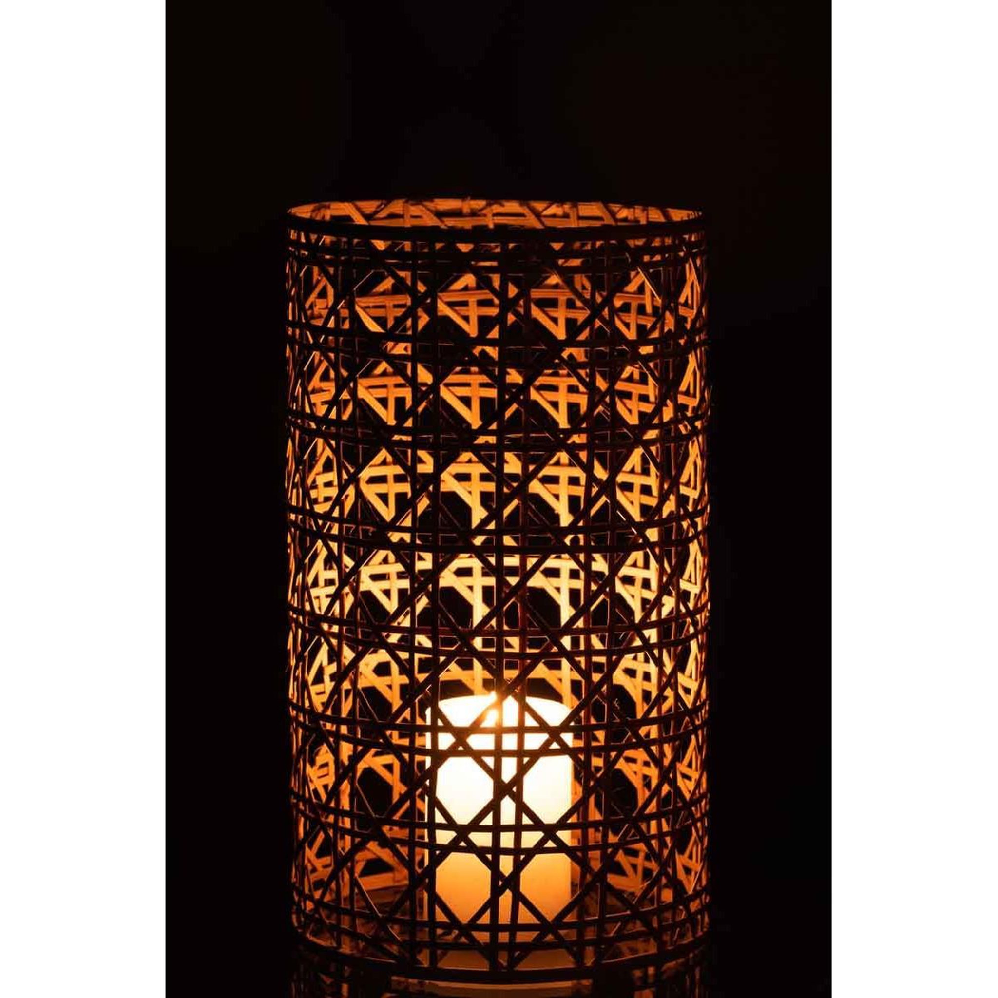 Voir la diapositive 3 : J-LINE Photophore Design  Candice  25cm Naturel