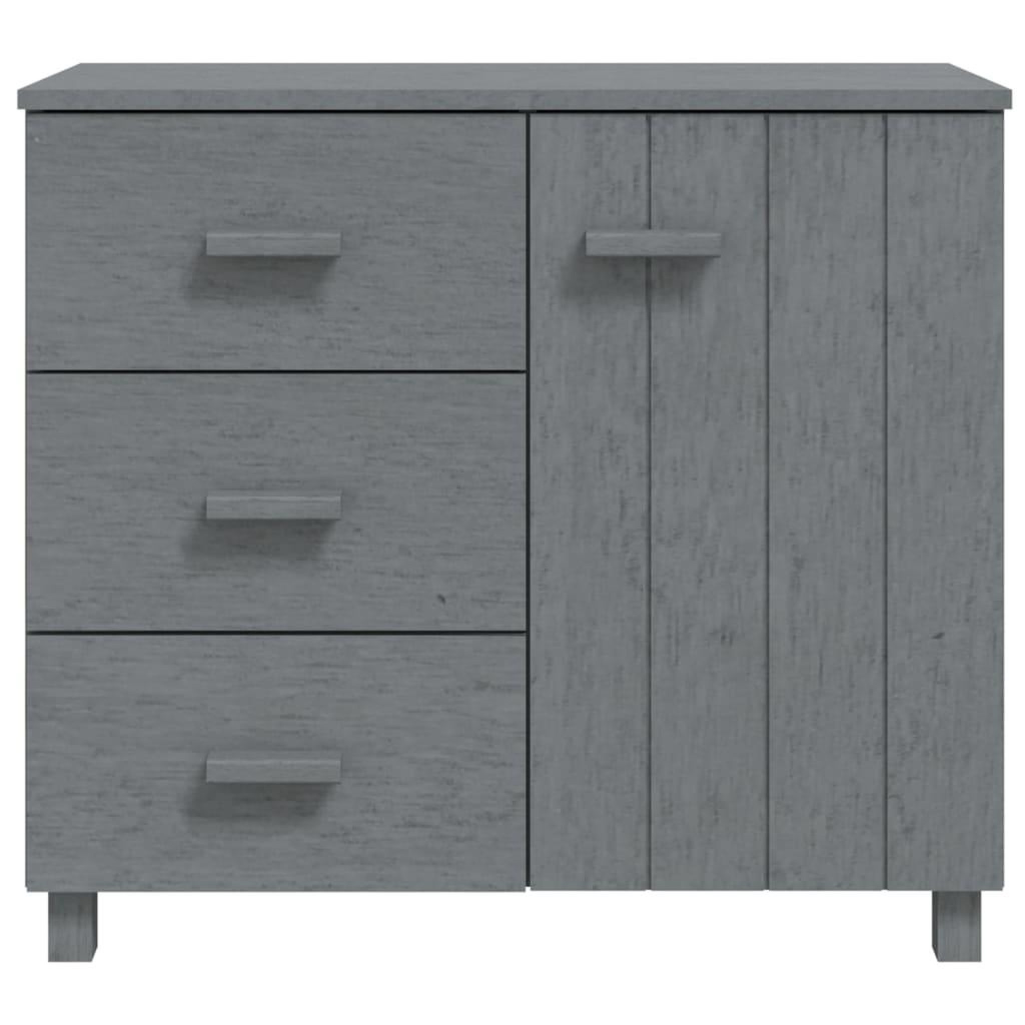 Voir la diapositive 3 : VIDAXL Buffet HAMAR Gris fonce 90x40x80 cm Bois massif de pin