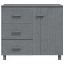 Voir la diapositive 3 : VIDAXL Buffet HAMAR Gris fonce 90x40x80 cm Bois massif de pin