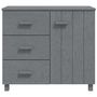 Voir la diapositive 3 : VIDAXL Buffet HAMAR Gris fonce 90x40x80 cm Bois massif de pin