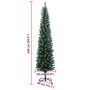 Voir la diapositive 6 : VIDAXL Sapin de Noël artificiel mince 300 LED 240 cm