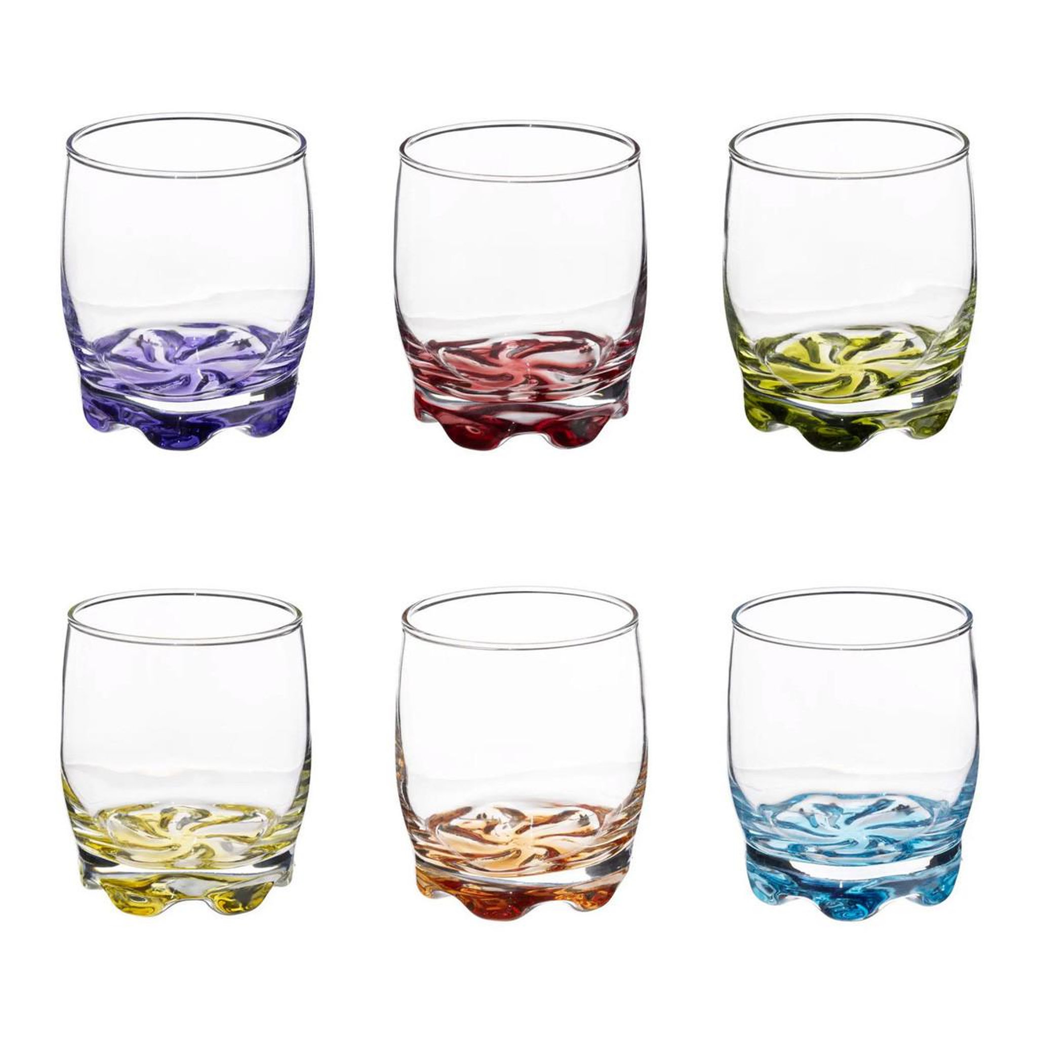 SECRET DE GOURMET Lot de 6 verres à eau  tino  31cl multicolore