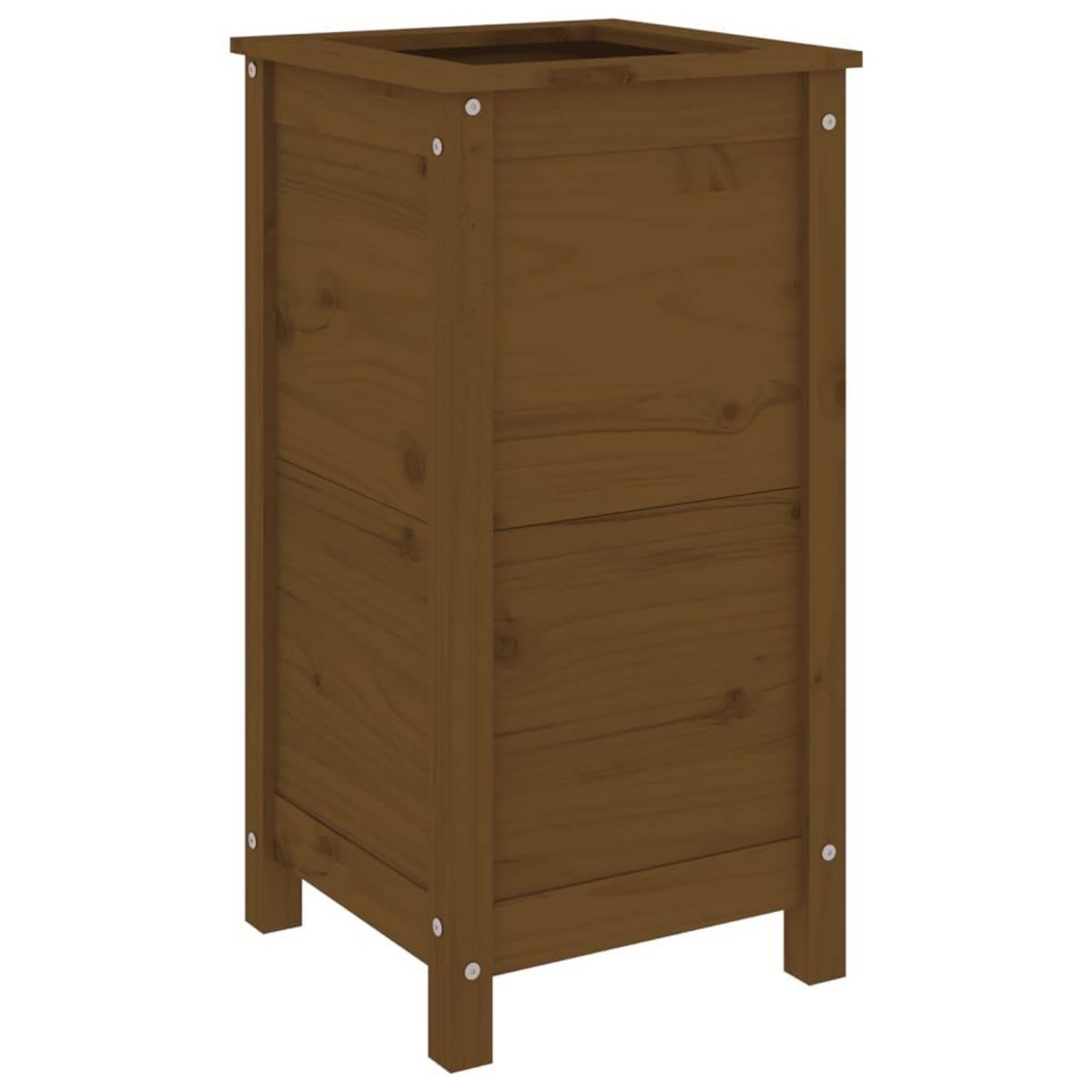 VIDAXL Jardiniere marron miel 40x40x78 cm bois massif de pin