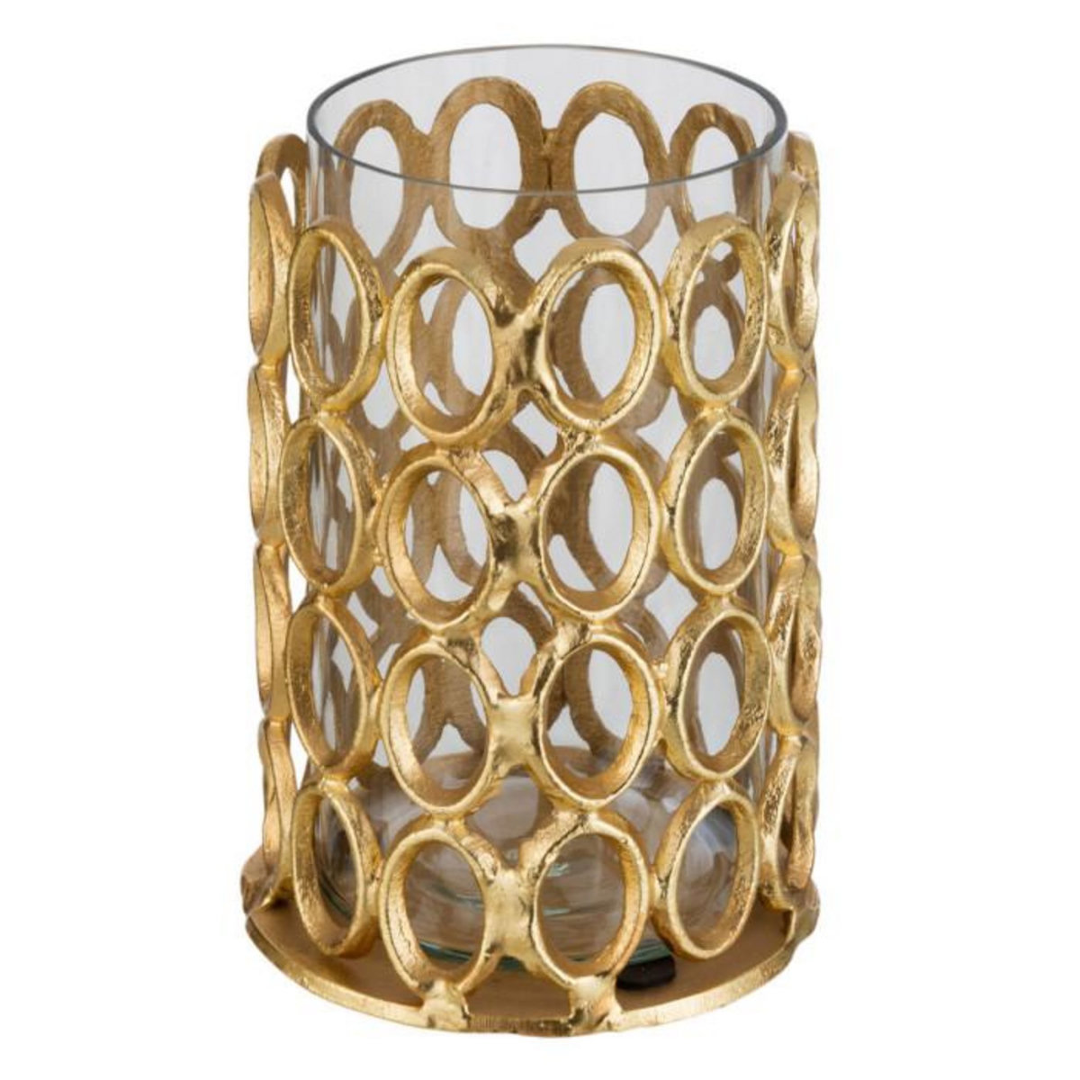 Paris Prix Photophore Rond Cercles  Evano  22cm Or