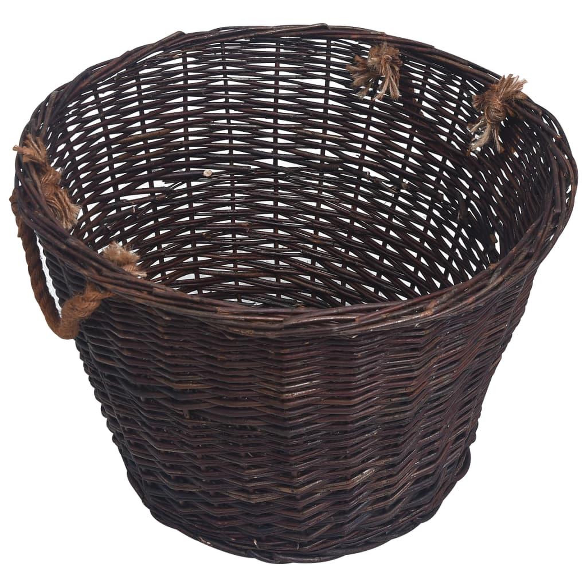 Voir la diapositive 4 : VIDAXL Jeu 3 paniers empilables a bois de chauffage Marron fonce Saule