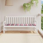 VIDAXL Coussin de banc de jardin motif a carreaux rouges 180x50x3 cm