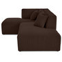 Voir la diapositive 6 : LISA DESIGN Victoire - canapé modulable d'angle gauche 4 places en velours côtelé grosses côtes