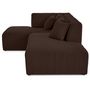 Voir la diapositive 6 : LISA DESIGN Victoire - canapé modulable d'angle gauche 4 places en velours côtelé grosses côtes