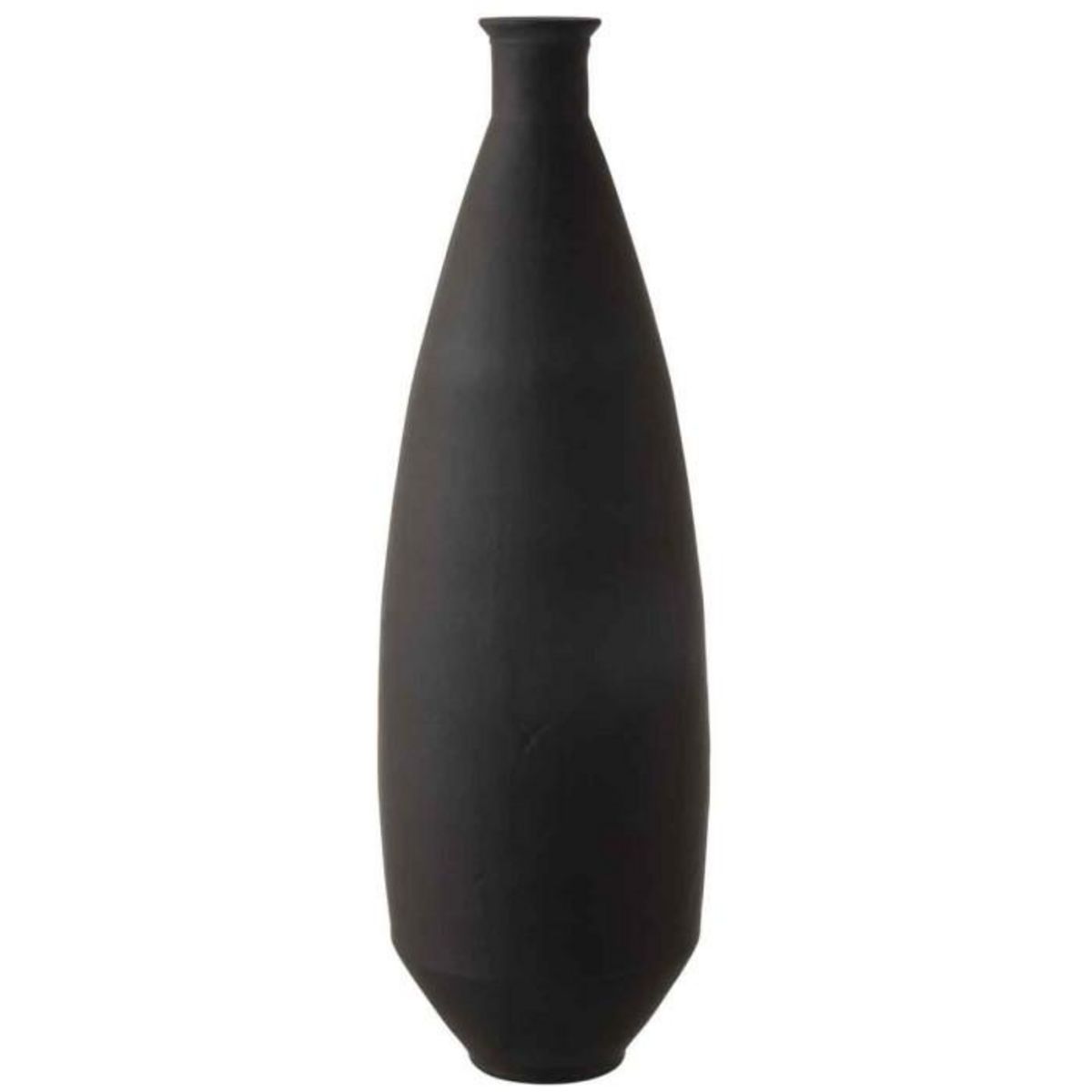 Paris Prix Vase Design en Verre  Gentle  80cm Noir Mat