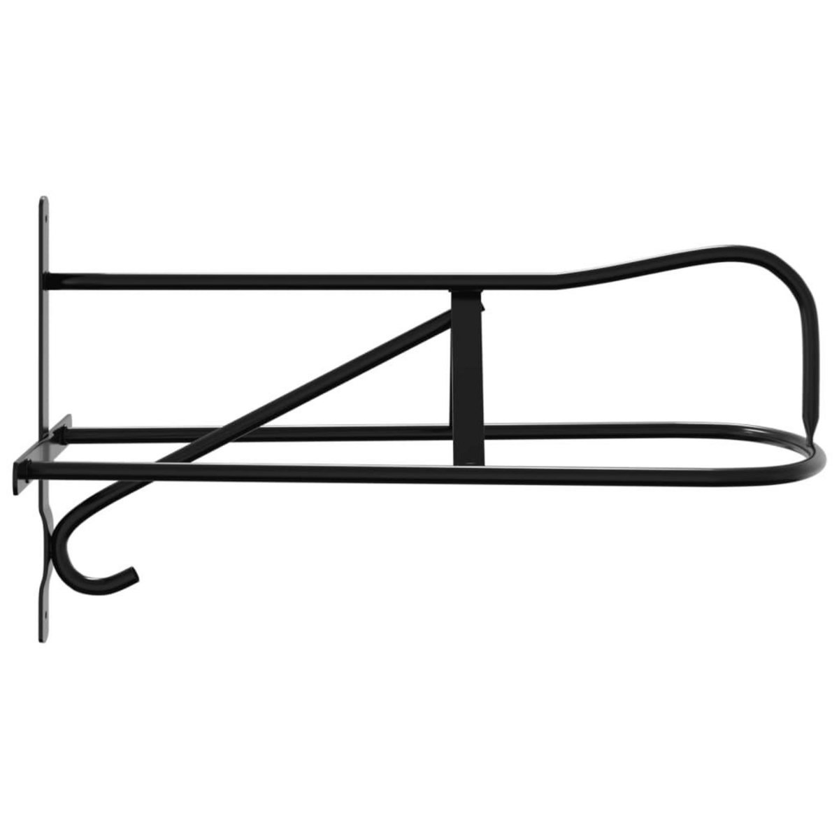 VIDAXL Porte-selle mural noir fer