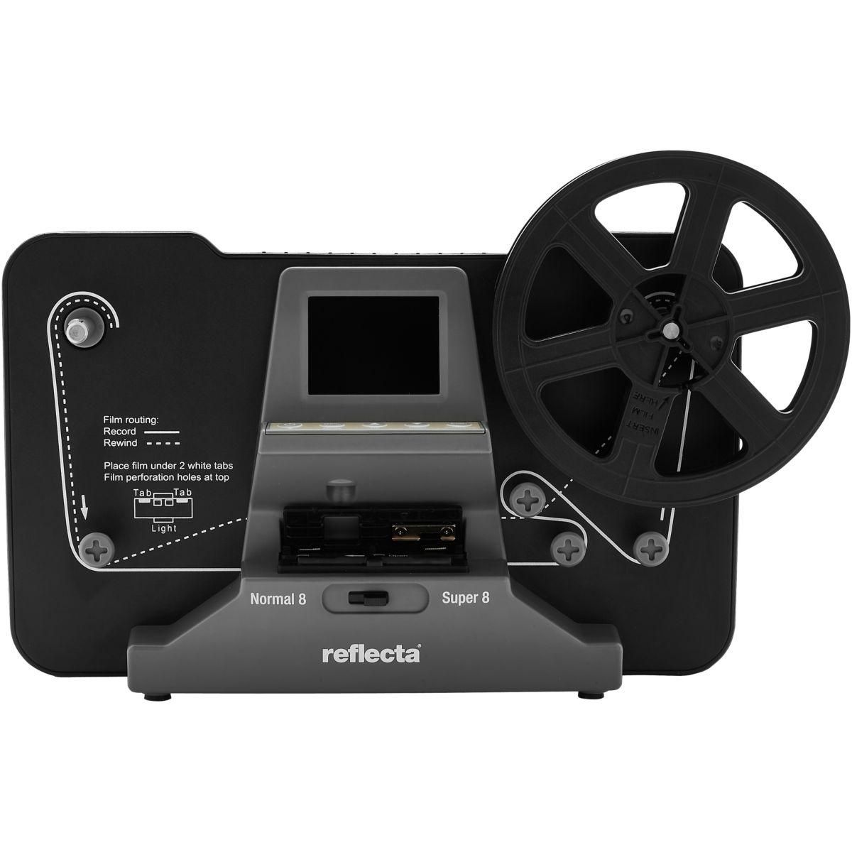 REFLECTA Scanner portable Film Scanner- Super 8 Normal 8 Black