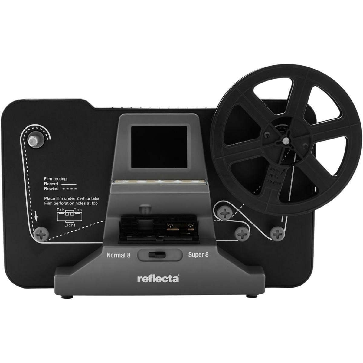 REFLECTA Scanner portable Film Scanner- Super 8 Normal 8 Black