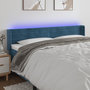 Voir la diapositive 1 : VIDAXL Tete de lit a LED Bleu fonce 203x16x78/88 cm Velours