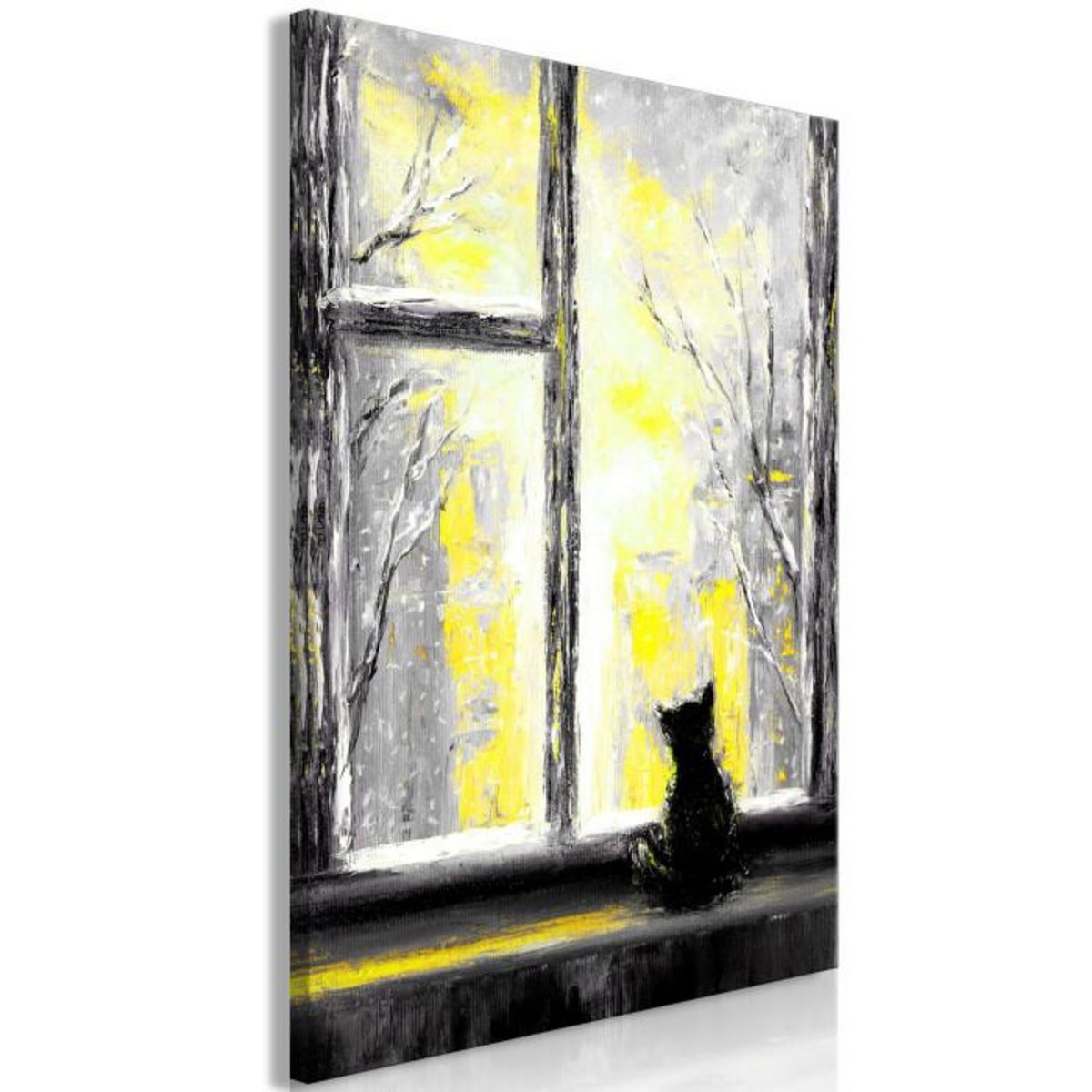 Paris Prix Tableau Imprimé  Longing Kitty Yellow
