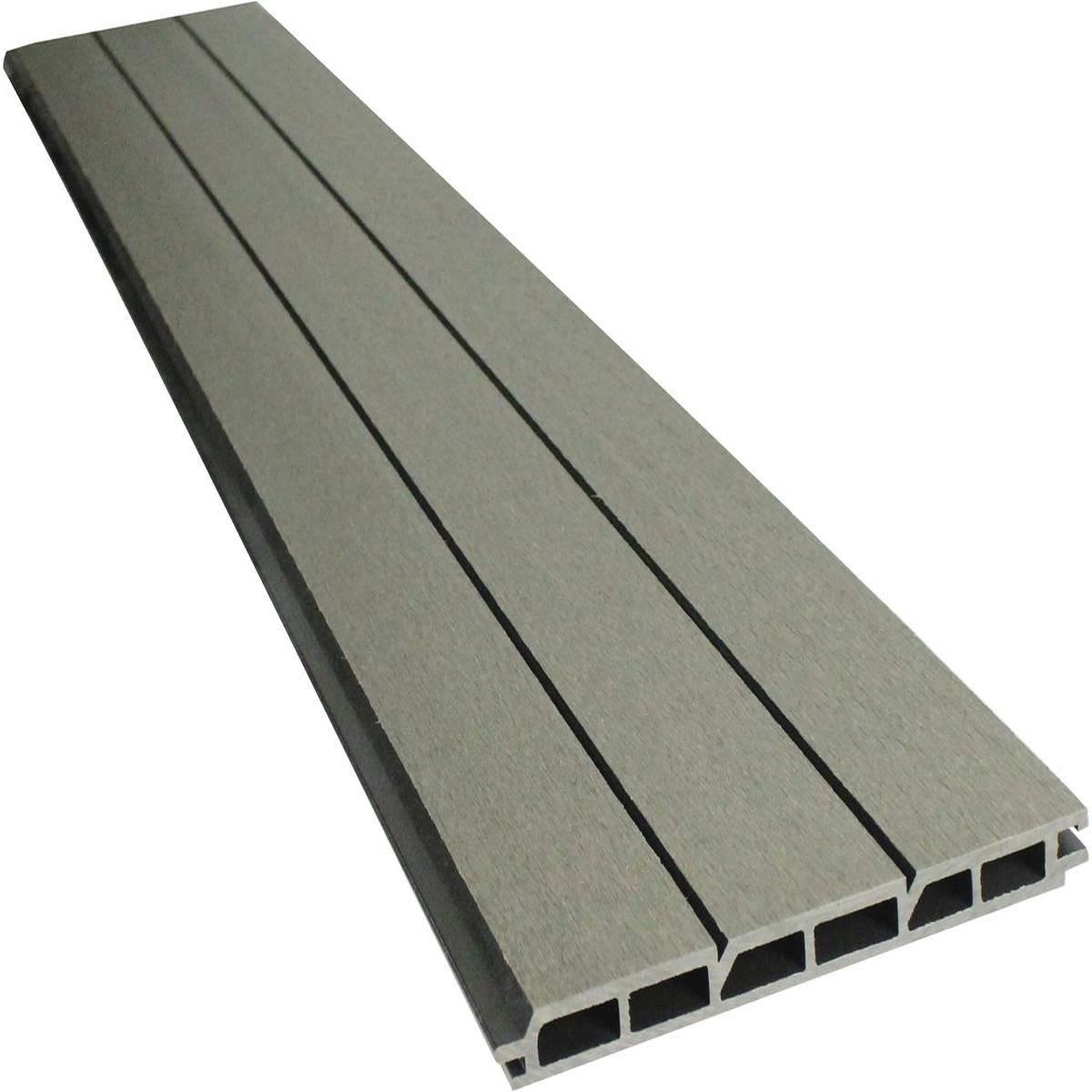 Voir la diapositive 2 : Habitat et Jardin Lot de 6 lames composite de clôture - l160 cm x l25.8cm x ép. 2cm - gris