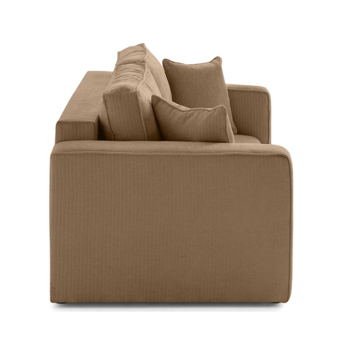 BEST MOBILIER Topaze - canapé droit 2 places en velours côtelé plat