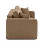 Voir la diapositive 4 : BEST MOBILIER Topaze - canapé droit 2 places en velours côtelé plat