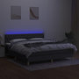 Voir la diapositive 4 : VIDAXL Sommier a lattes de lit et matelas et LED Gris fonce 180x200 cm