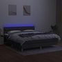 Voir la diapositive 4 : VIDAXL Sommier a lattes de lit et matelas et LED Gris fonce 180x200 cm