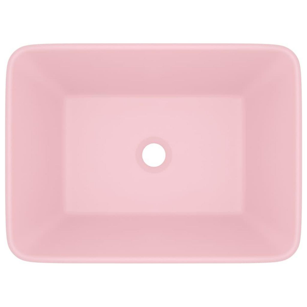 VIDAXL Lavabo de luxe Rose mat 41x30x12 cm Ceramique