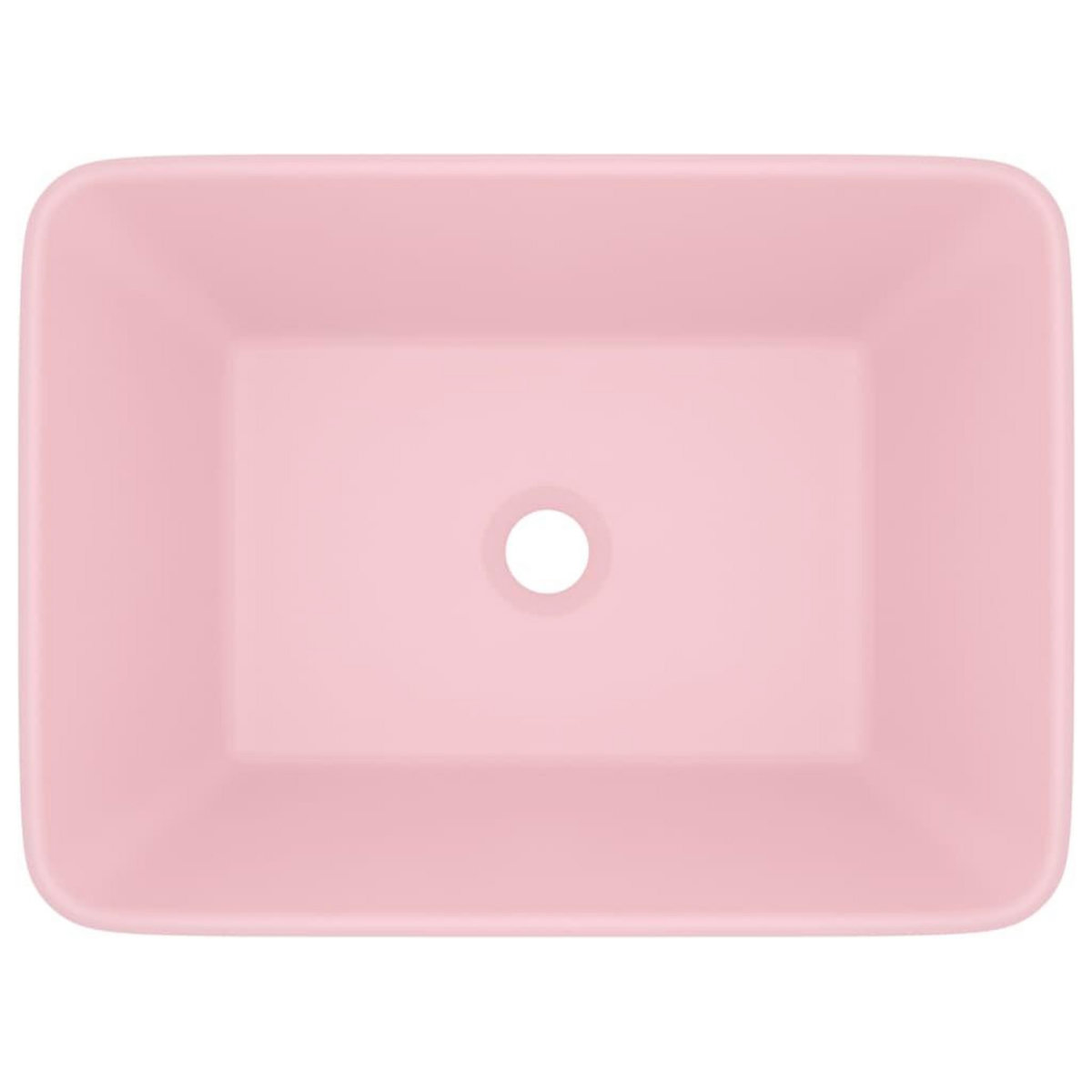 VIDAXL Lavabo de luxe Rose mat 41x30x12 cm Ceramique