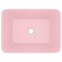 Voir la diapositive 3 : VIDAXL Lavabo de luxe Rose mat 41x30x12 cm Ceramique