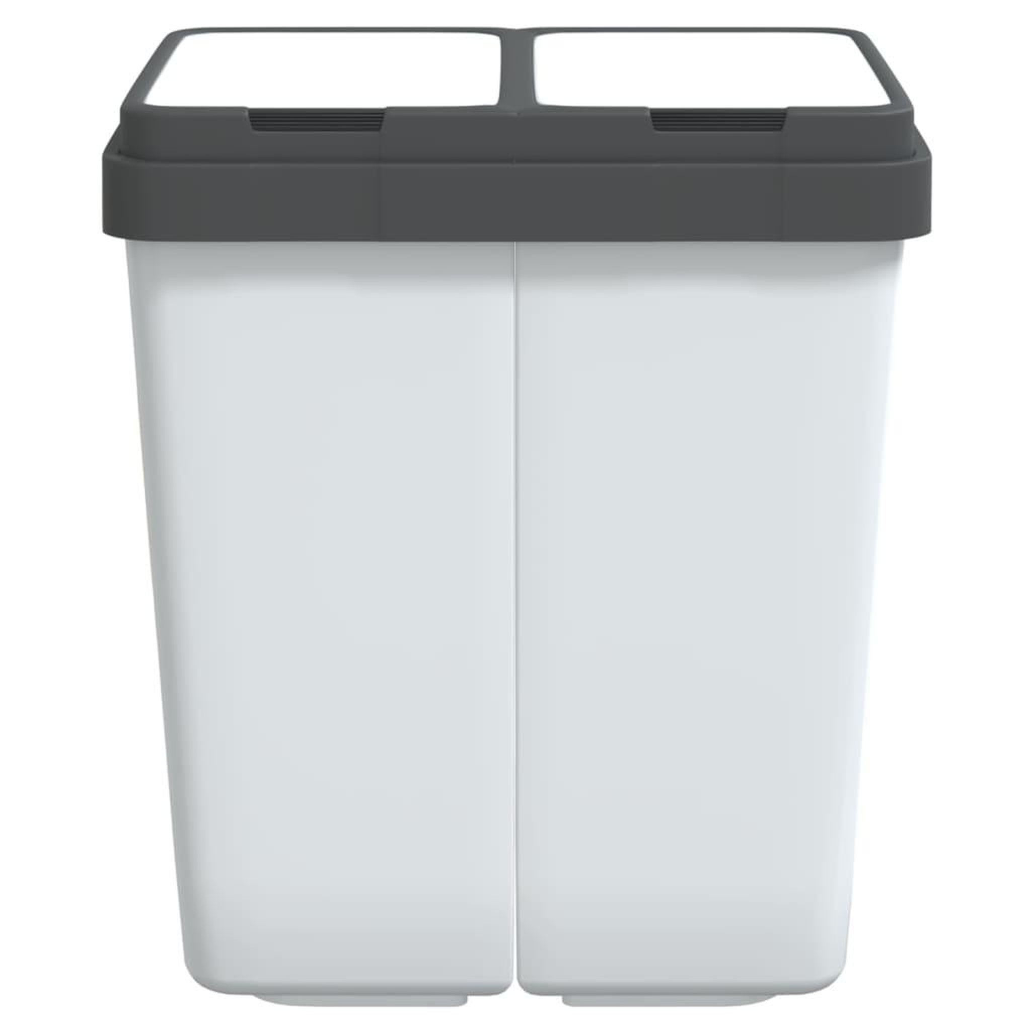 Voir la diapositive 3 : VIDAXL Poubelle double blanc 2x25 L