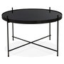 Voir la diapositive 2 : Paris Prix Table Basse Design Ronde  Kamal  63cm Noir