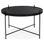 Voir la diapositive 2 : Paris Prix Table Basse Design Ronde  Kamal  63cm Noir