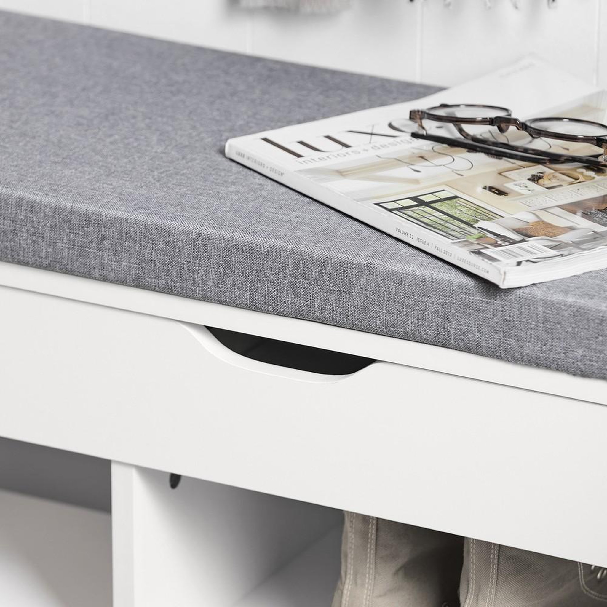 Voir la diapositive 5 : SOBUY SoBuy - Banc de rangement à chaussures avec une porte - Moderne - FSR45