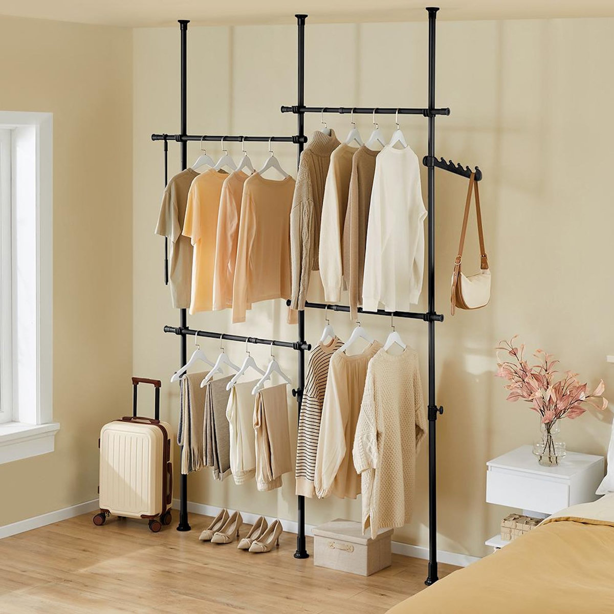 SOBUY SoBuy - Portemanteau Télescopique sur Pied - Industriel - KLS03-II