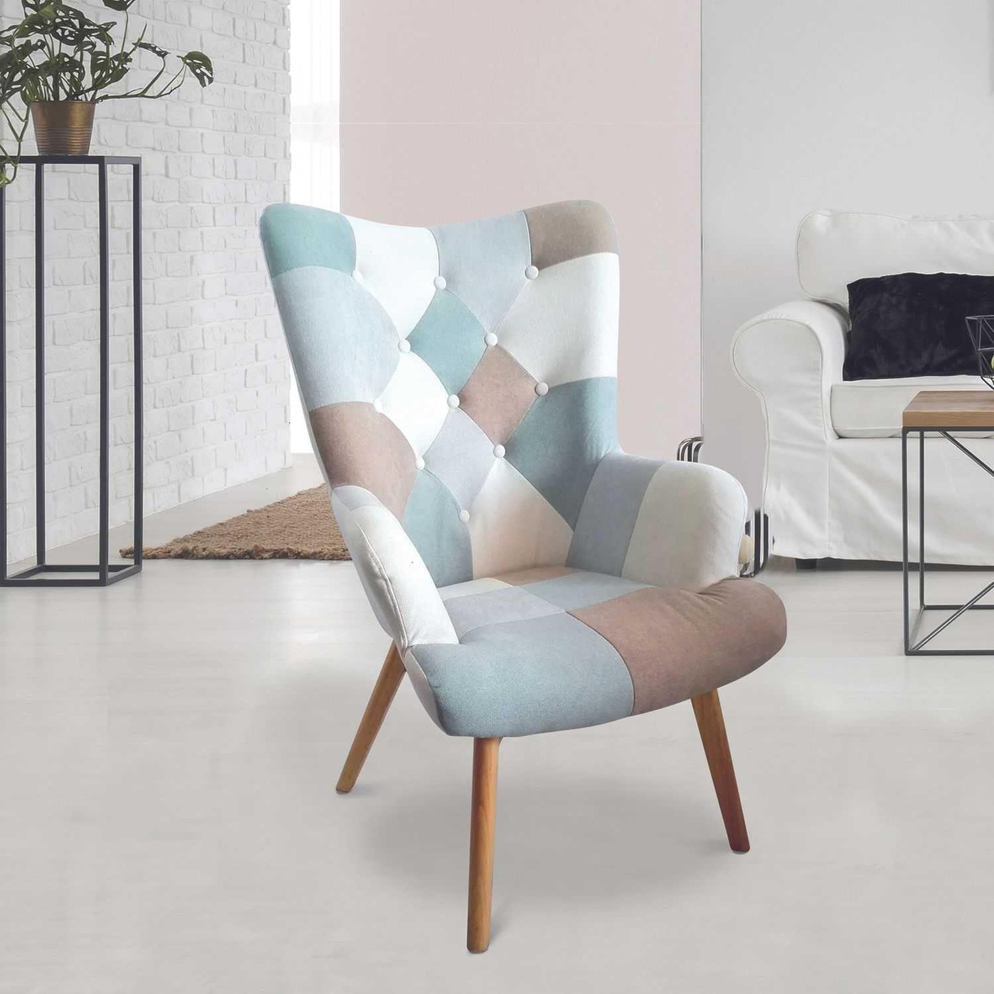 Voir la diapositive 2 : TOILINUX Fauteuil Helsinki Patchwork