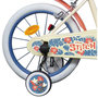 Voir la diapositive 4 : DISNEY Vélo enfant - Modèle 16'' STITCH / DISNEY (Taille de l'enfant 100 cm à 125 cm) équipé de 2 freins, panier, porte poupée et stabilisateurs.