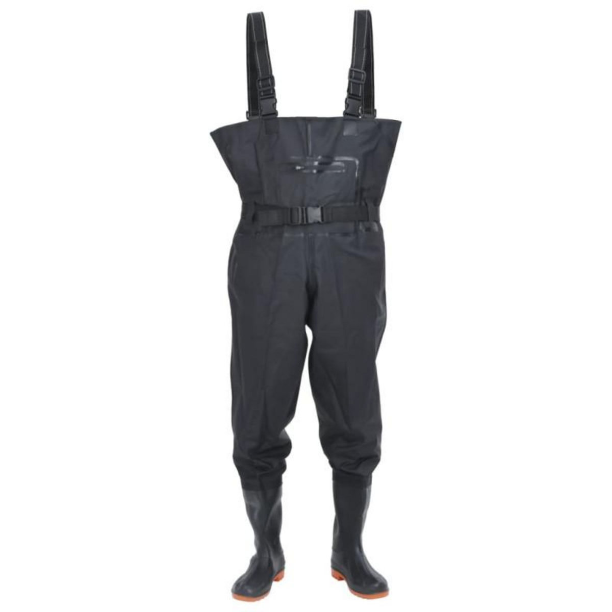 VIDAXL Cuissardes avec bottes et ceinture noir taille 39
