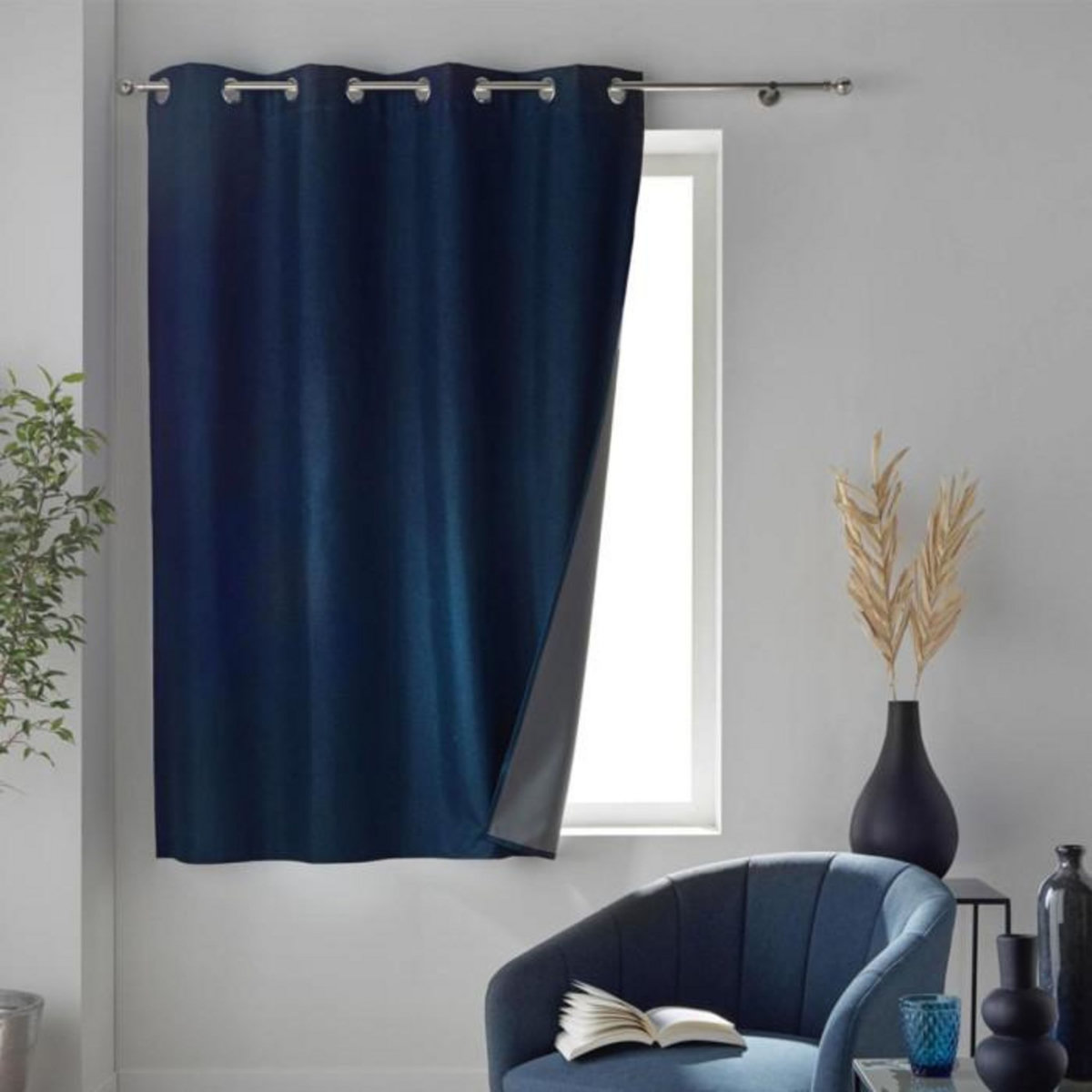 Paris Prix Rideau Occultant  Crépuscule  140x180cm Bleu