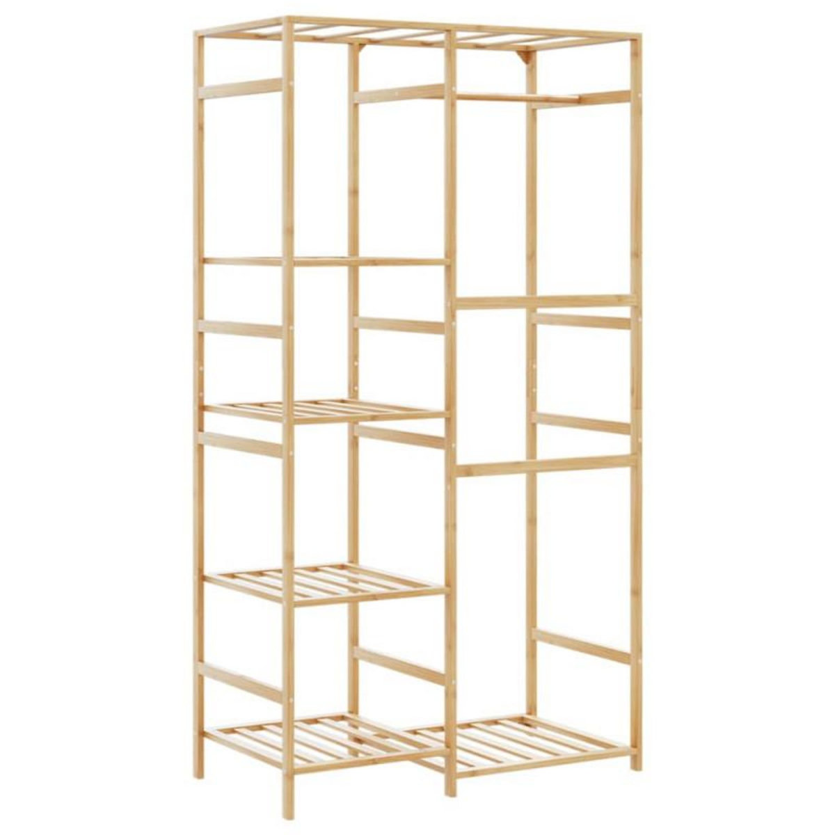 VIDAXL Porte vêtement avec étagères 100x50x184,5 cm bambou