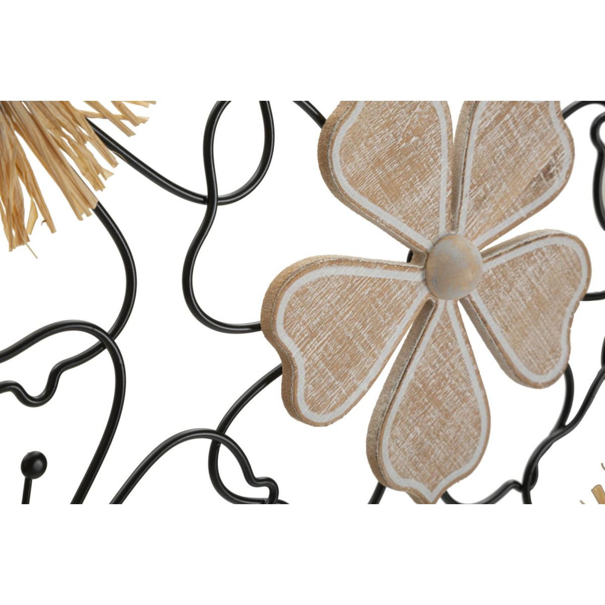 Voir la diapositive 3 : Paris Prix Décoration murale en métal  itis  75cm noir & naturel