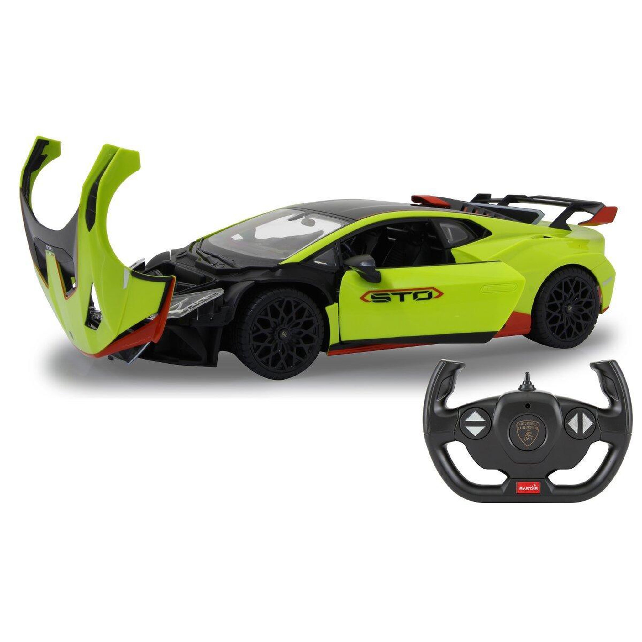 Voir la diapositive 2 : Jamara Voiture télécommandée Lamborghini Huracán STO 1:14 vert 2,4GHz