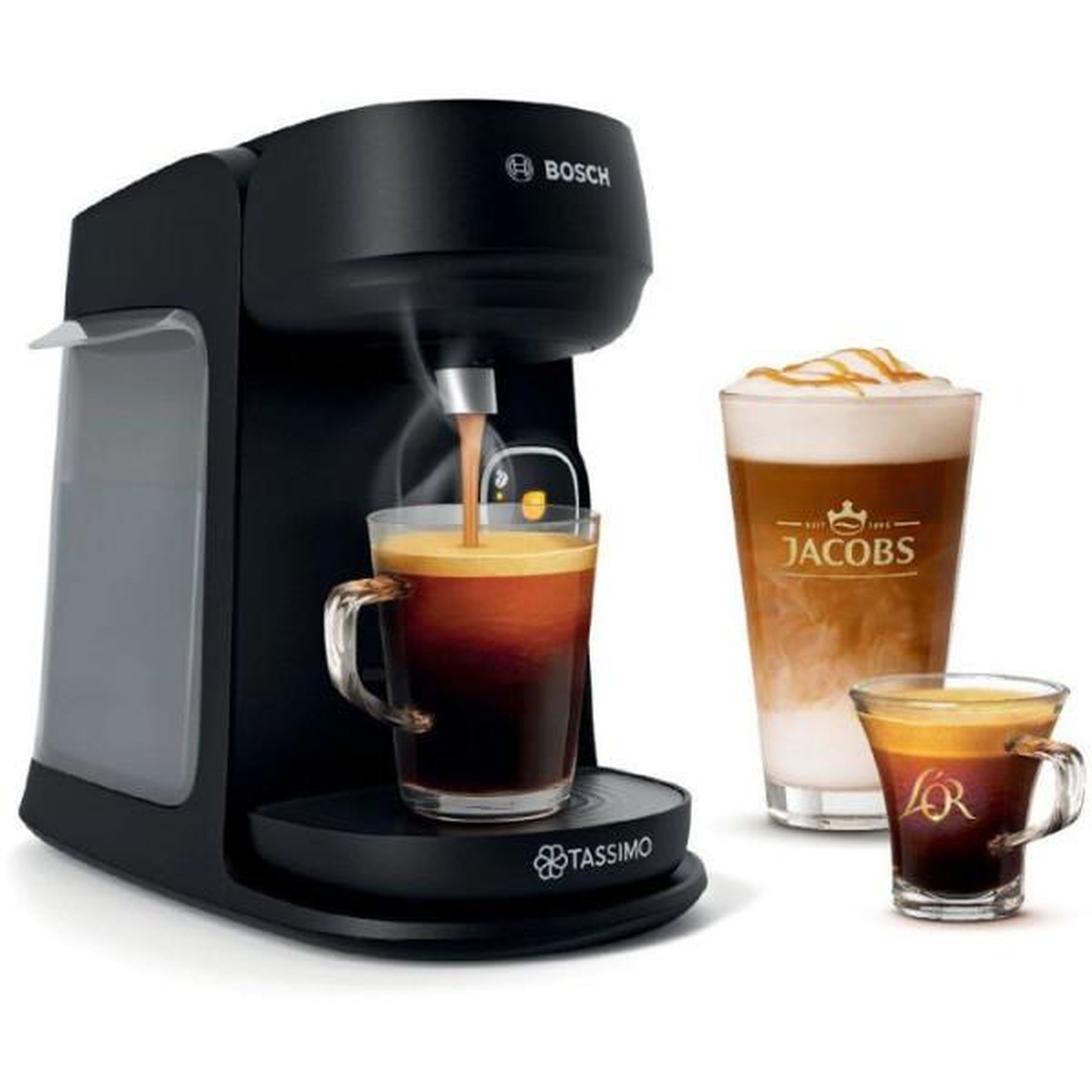 Voir la diapositive 6 : BOSCH Machine a Cafe  a cafe multi-boissons - BOSCH TASSIMO - T17 Harmony TAS172B noir - 0,85l - 1400W - fonction IntensityBoost