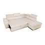 Voir la diapositive 4 : DAYTON Canapé d'angle convertible réversible 5 places DAYTONA - Velours côtelé beige - Coffre de rangement - L 260 x H 94 x P 216 c