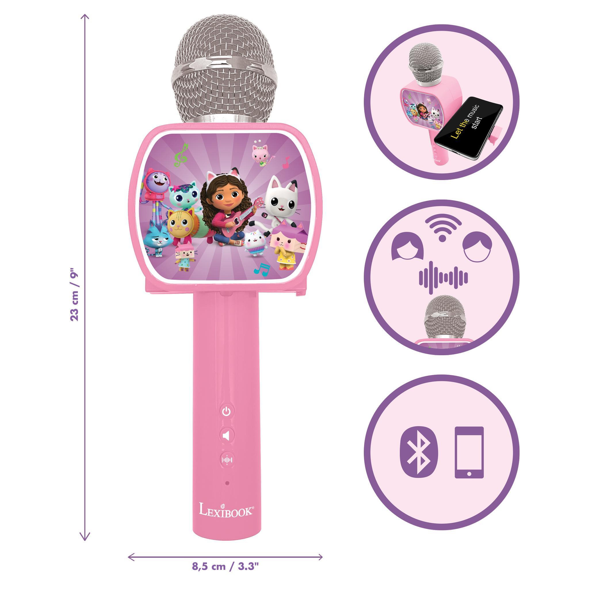 Voir la diapositive 2 : Lexibook Micro Karaoké Sans Fil Gabby avec Enceinte Bluetooth