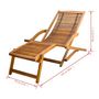 Voir la diapositive 6 : VIDAXL Chaise de terrasse avec repose-pied Bois d'acacia solide